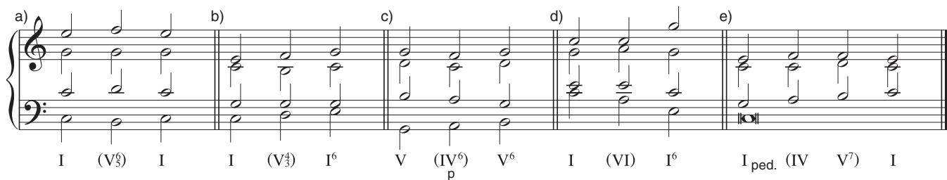 EXAMPLE 1.1 Prolongational progressions