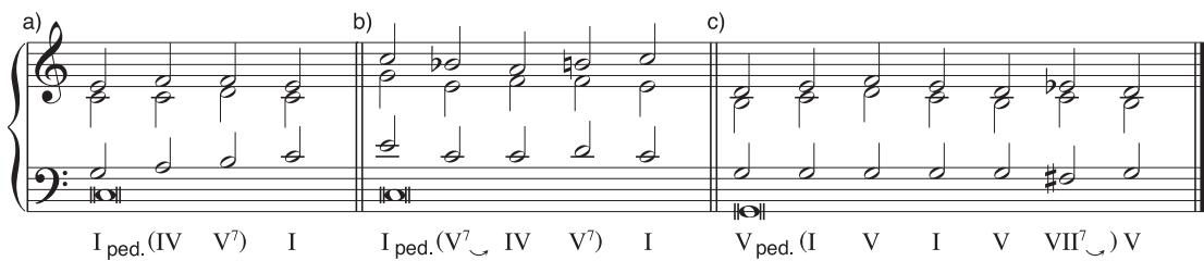 EXAMPLE 1.7 Prolongational progressions—pedal point