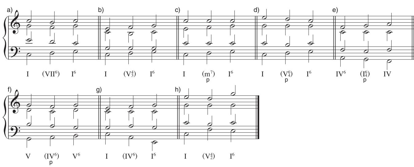 EXAMPLE 1.9 Prolongational progressions—passing chords