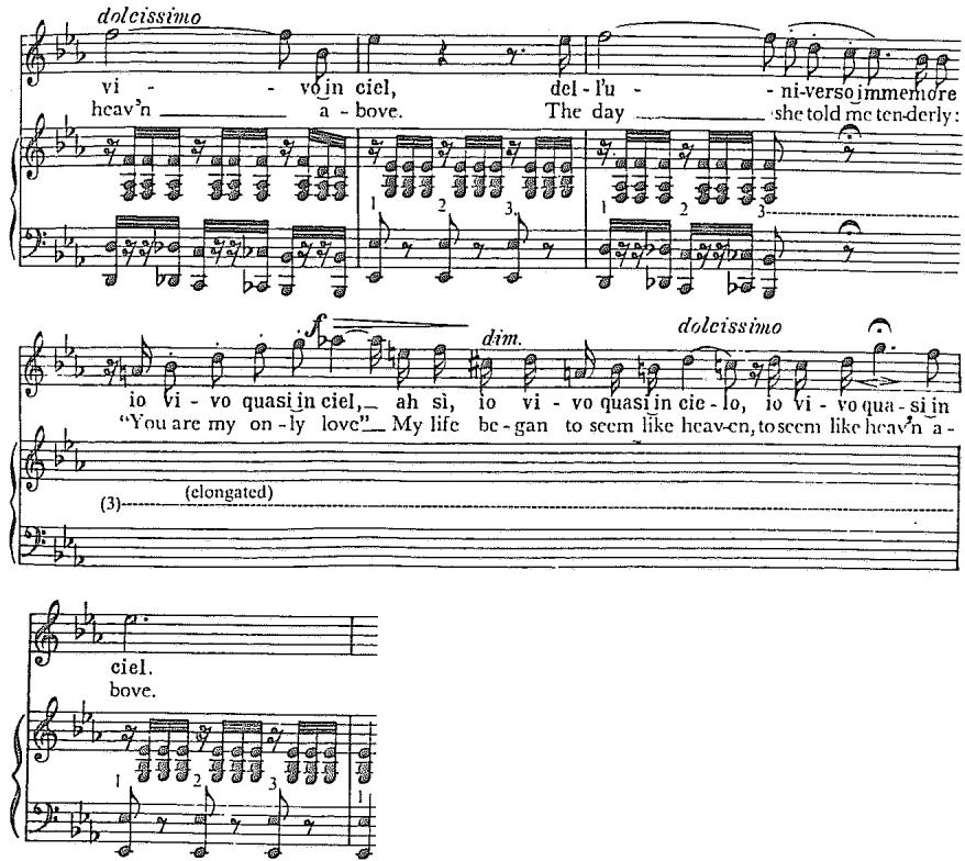 Example 2.18. Verdi: &ldquo;De&rsquo; miei bollenti spiriti&rdquo; from La Traviata (excerpt)
From Giuseppe Verdi, La Traviata (G. Schirmer Opera Score Editions). Copyright 1961 by G. Schirmer, Inc. Reprinted with permission.