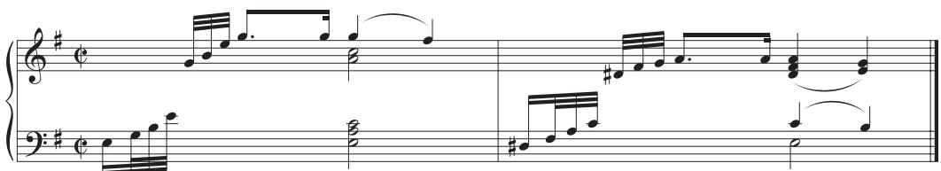 EXAMPLE 2.4   The Page One, J. S. Bach’s Prelude in D minor, WTC  I.