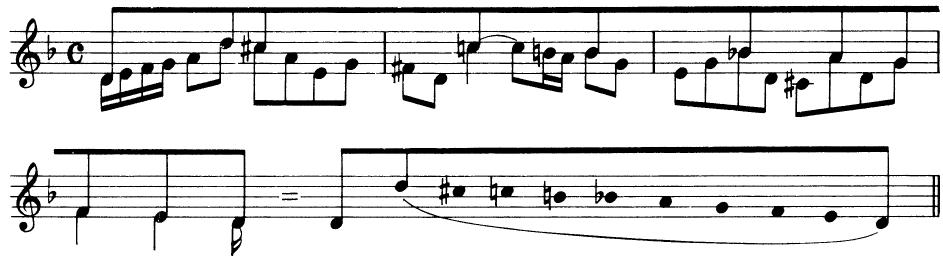 EXAMPLE 2-4；J. S. Bach: Concerto for Two Violins in d, I BWV 1043