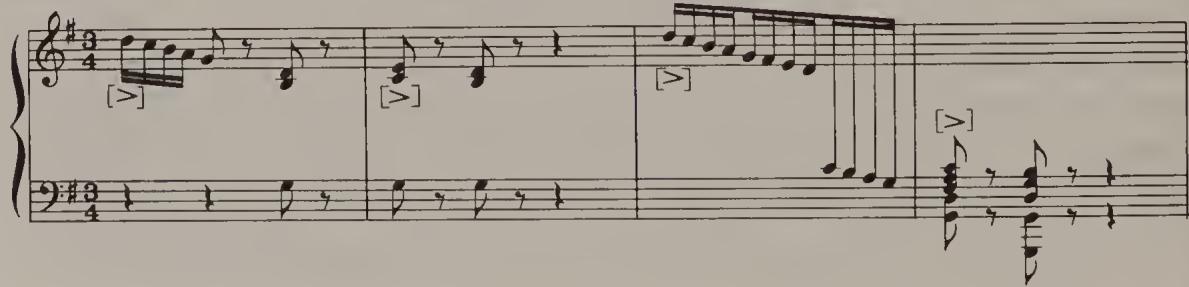 Ex. 2.7. Partita No. 5, BWV 829, Praeambulum, bars 1–4