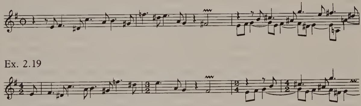 Ex. 2.18. Partita No. 6, BWV 830, Gigue, bars 1–3