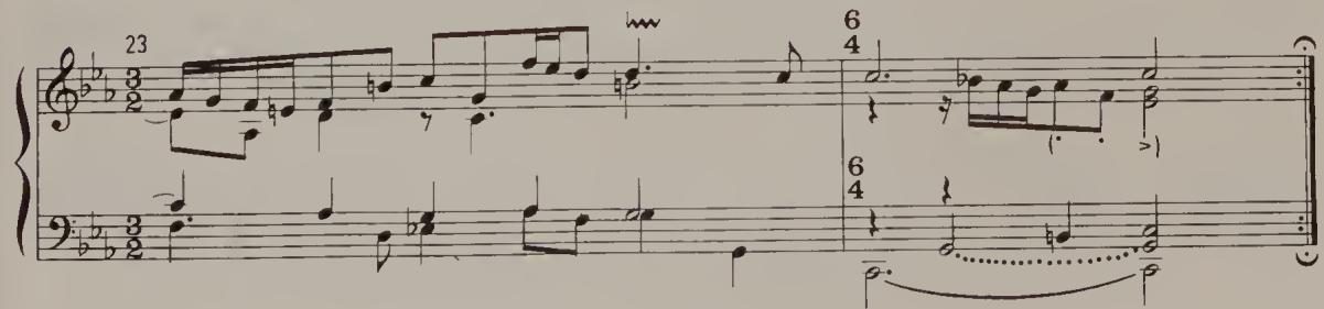 Ex. 2.35. Partita No. 2, BWV 826, Courante, bars 23–4
