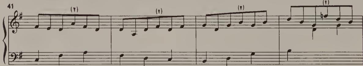 Ex. 2.43. Partita No. 5, BWV 829, Minuet, bars 41–4