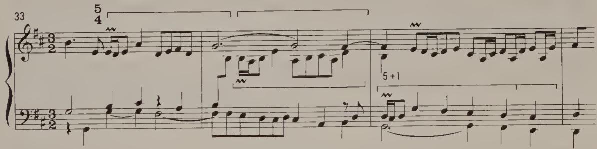 Ex. 2.45. Partita No. 4, BWV 828, Corrente, bars 33–6