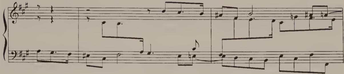 Ex. 2.68. WTC II, Fugue in F sharp minor, bars 20–2