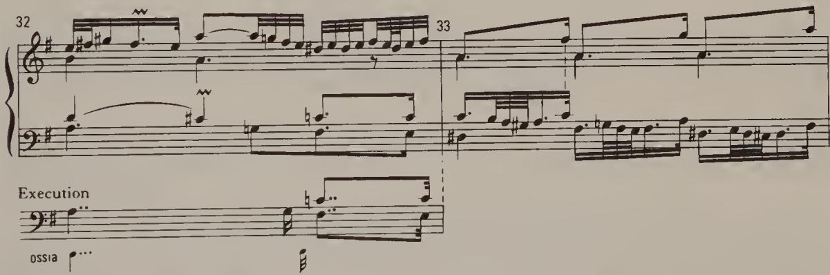 Ex. 2.77. Partita No. 6, BWV 830, Sarabande, bars 32–3