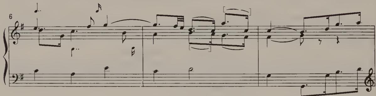 Ex. 2.79. Partita No. 5, BWV 829, Sarabande, bars 6–8