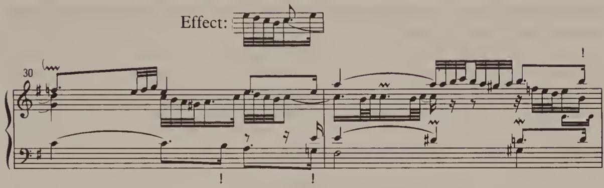 No. 6, bars 30–1 (see Ex. 2.84). Conversely, even in a work that is decidedly &lsquo;French&rsquo; in character over-dotting is occasionally eschewed, the notes being played as written. This is shown by the fifth fugue of WTC I (Ex. 2.85). As