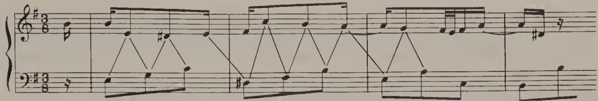 Ex. 2.93. Partita No. 6, BWV 830, Corrente, bars 1–4