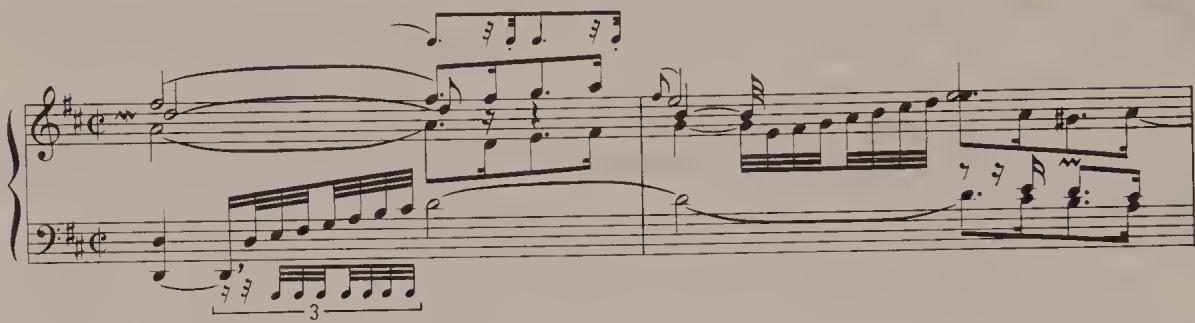 Ex. 2.96. Partita No. 4, BWV 828, Ouverture, bars 1–2