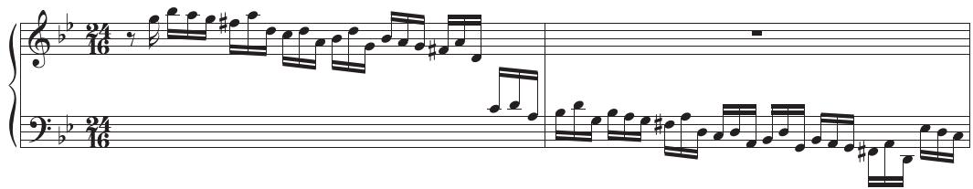 EXAMPLE 3.32 Bach’s toccata in G minor, BWV  915.