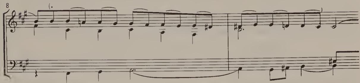 Ex. 4.37. WTC I, Fugue in F sharp minor, bars 8–9