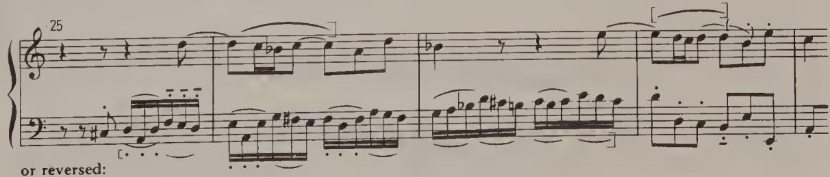 Ex. 4.39. Concerto for two harpsichords, BWV 1061, second movement, bars 25–9
