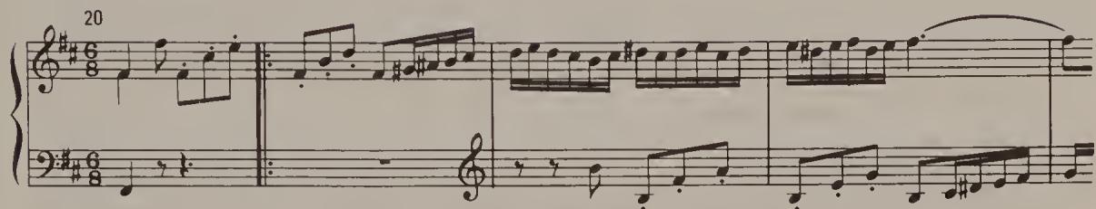 Ex. 4.48. French Overture, BWV 831, first movement, bars 20–4
