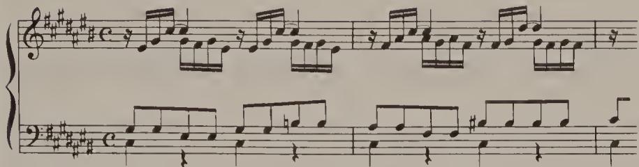 Ex. 4.75. WTC II, Prelude in C sharp major, bars 1–3