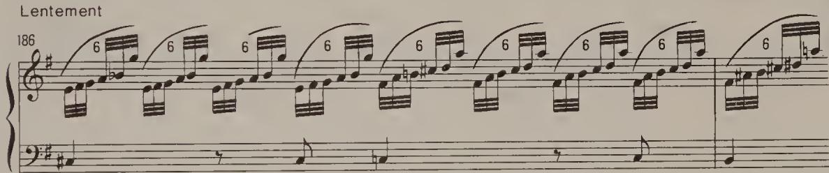 Ex. 4.76. Organ Fantasia in G major, BWV 572, bars 186–7