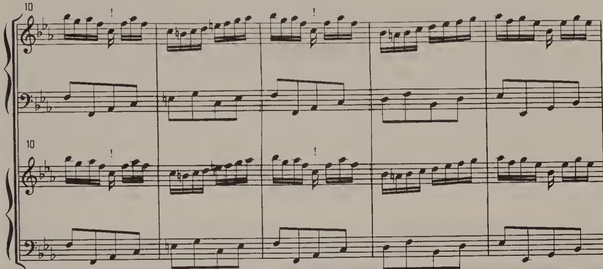 Ex. 4.80. Concerto in C minor for two harpsichords, BWV 1060, last movement, bars 10–14