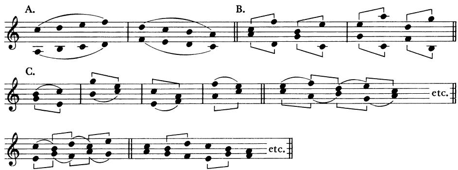 EXAMPLE 4-5 Examples of melodic motion between imperfect consonances；(continued)