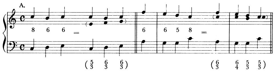 EXAMPLE 4-7 Harmonic implication in note-against-note settings