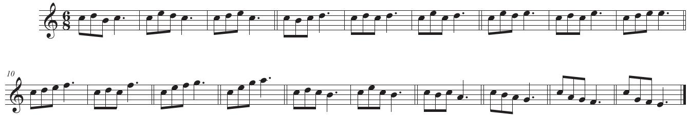diminutions match exactly. One can even get in trouble applying diminutions to parallel tenths if two diferent kinds of diminution are used. This is one reason diminution trading is so useful: one is less likely to create undesirable parallels. Example 5.18 illustrates these points.
