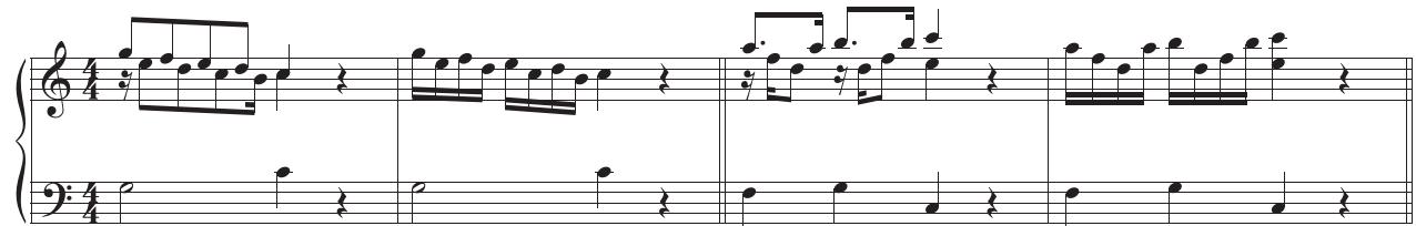 EXAMPLE 5.25  Notation of polyphony and compound melody.