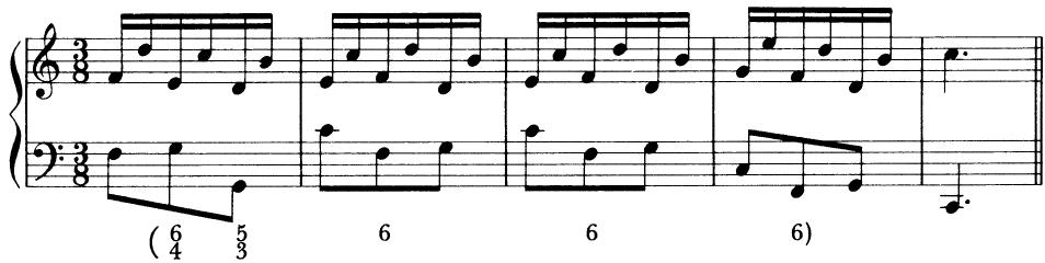 EXAMPLE 5-6；Domenico Scarlatti: Sonata in C K. 513