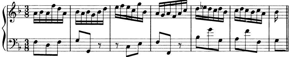 EXAMPLE 5-15；J. S. Bach: Prelude in d BWV 935 (Sechs kleine Präludien)