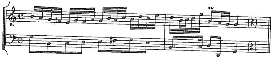 Example 5.1. J. S. Bach: Invention No. 1 in C Major, mm. 5-7 (re-barred)