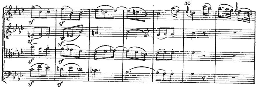 Example 5.10. Haydn: Quartet in Eb Major, Op. 20, No. 1, second movement, exposition
