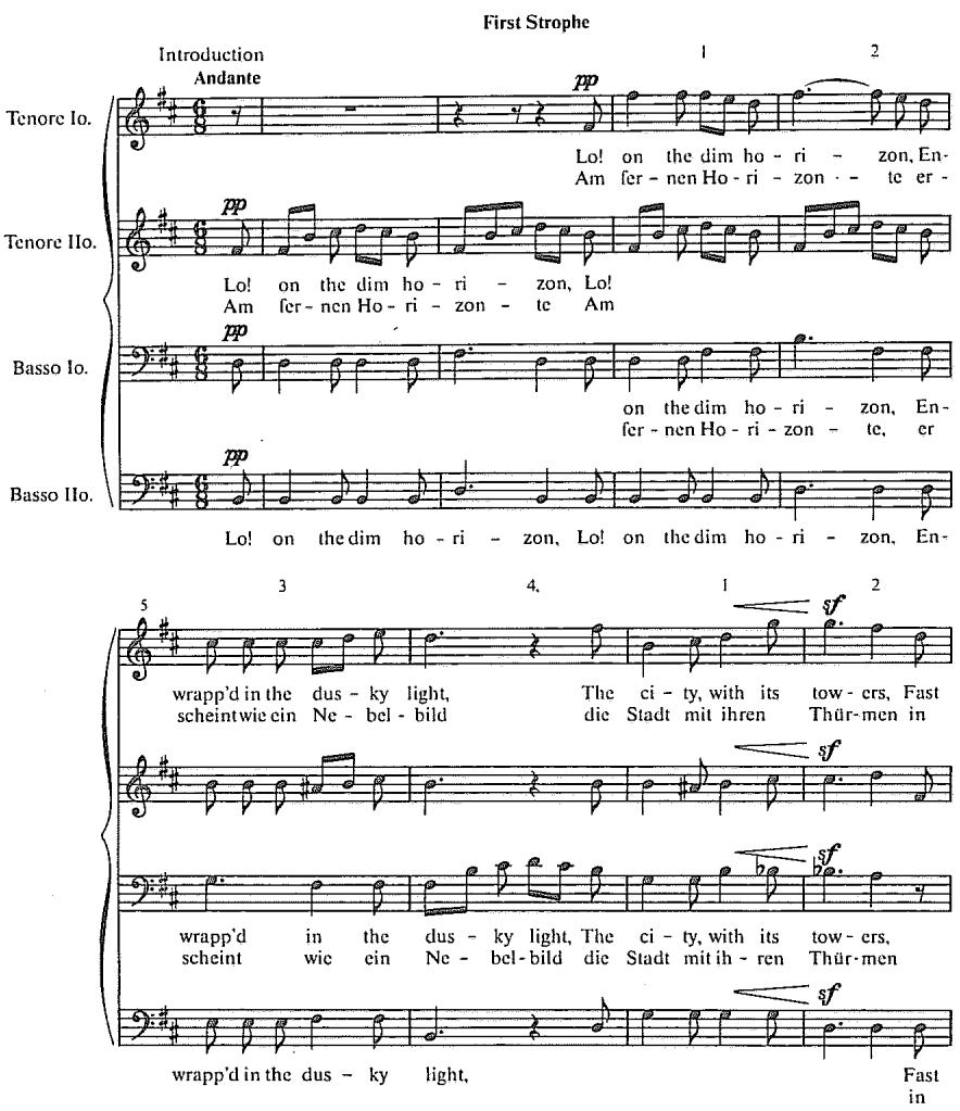 Example 6.2. Mendelssohn: &ldquo;Der Wasserfahrt,&rdquo; Op. 50, No. 4, first strophe