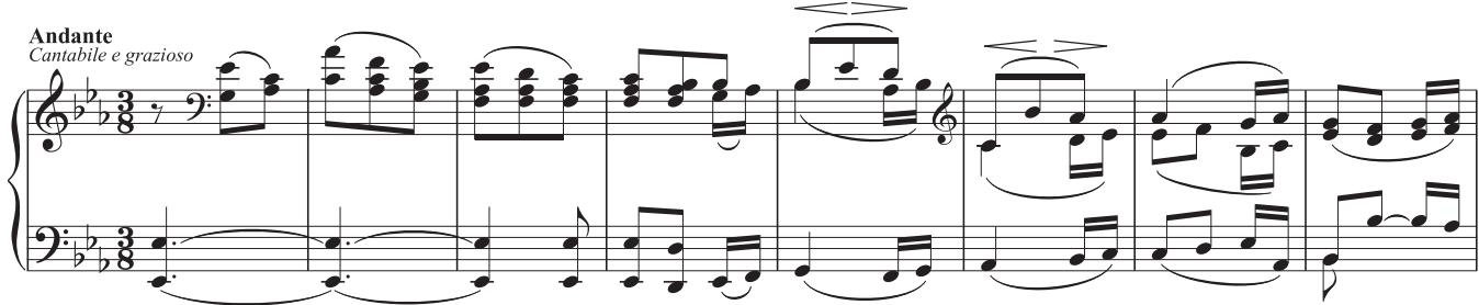 Beethoven, Bagatelle in E-fl at, Op. 126, No. 3, 1–16