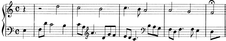 EXAMPLE 6-9；Dietrich Buxtehude: Vater unser im Himmelreich (fifth phrase)