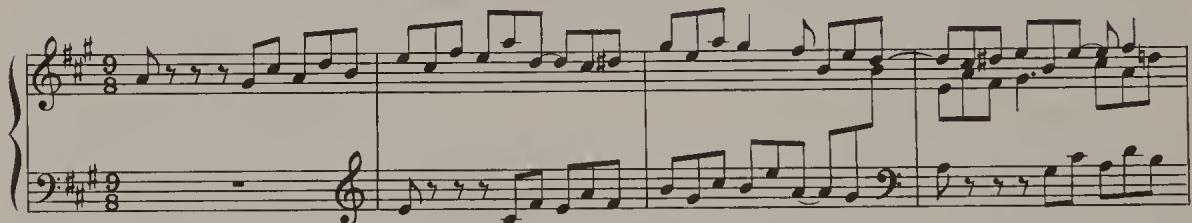 Ex. 6.2. WTC I, Fugue in A major, bars 1–4