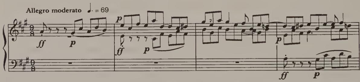 Ex. 6.3. WTC I, Fugue in A major, bars 1–4, ed. Czerny