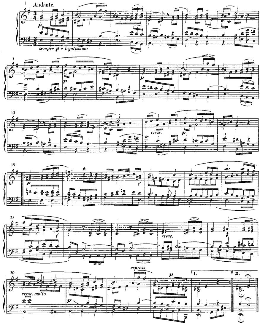 Example 6.3. Mendelssohn: &ldquo;Sehnsüchtig,&rdquo; Op. 7, No. 6