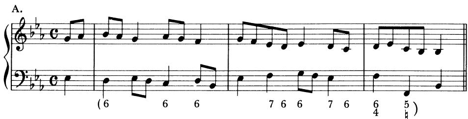 EXAMPLE 7-1 Examples of free counterpoint