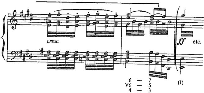 Example 7.9. Recomposition of Chopin&rsquo;s Op. 10, No. 3, mm. 16–17