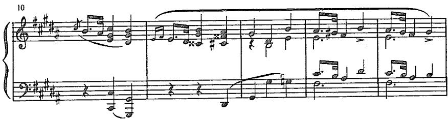 Example 7.15. Chopin: Mazurka in GMinor, Op. 33, No. 1 (beginning)