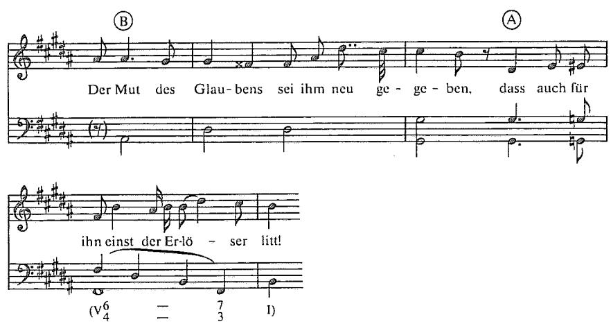 Example 8.6. Recomposition of Tannhäuser, Act II, Elisabeth&rsquo;s aria, mm. 5 ff. of excerpt in Example 8.5
