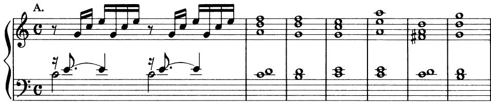 EXAMPLE 8-17；J. S. Bach: Prelude in C (Klavierbüchlein, later in WTC I)