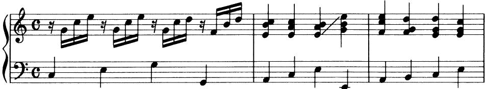 EXAMPLE 8-21；Wilhelm Friedmann Bach: Prelude in C BWV 924a (Klavierbüchlein)