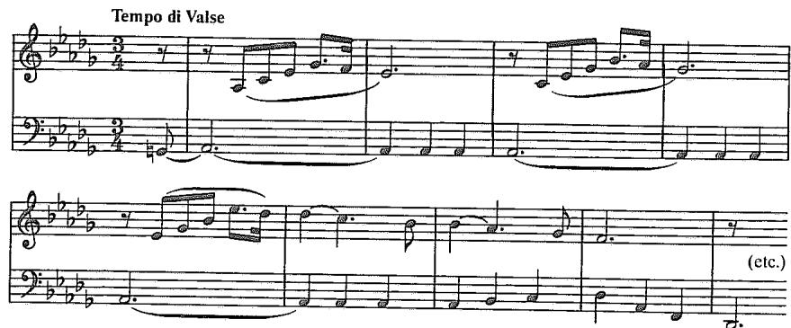 Example 8.18. Recomposition of Die Walküre, Act I, mm. 744 ff.