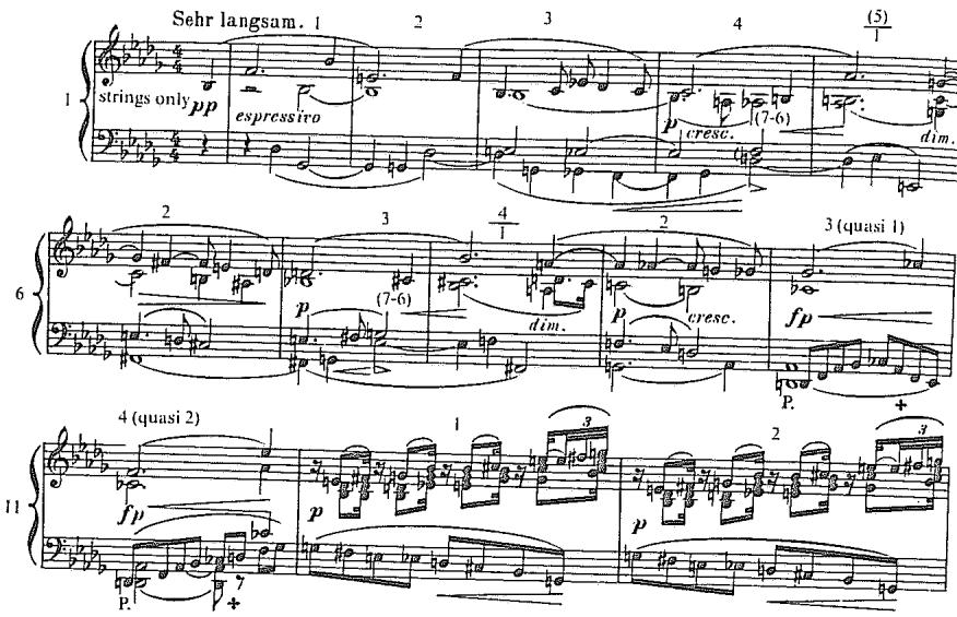 Example 8.19. Parsifal, Prelude to Act III, mm. 1–13
From Richard Wagner, Parsifal (G. Schirmer Opera Score Editions). Copyright 1962 by Stewart Robb. Reprinted with permission.