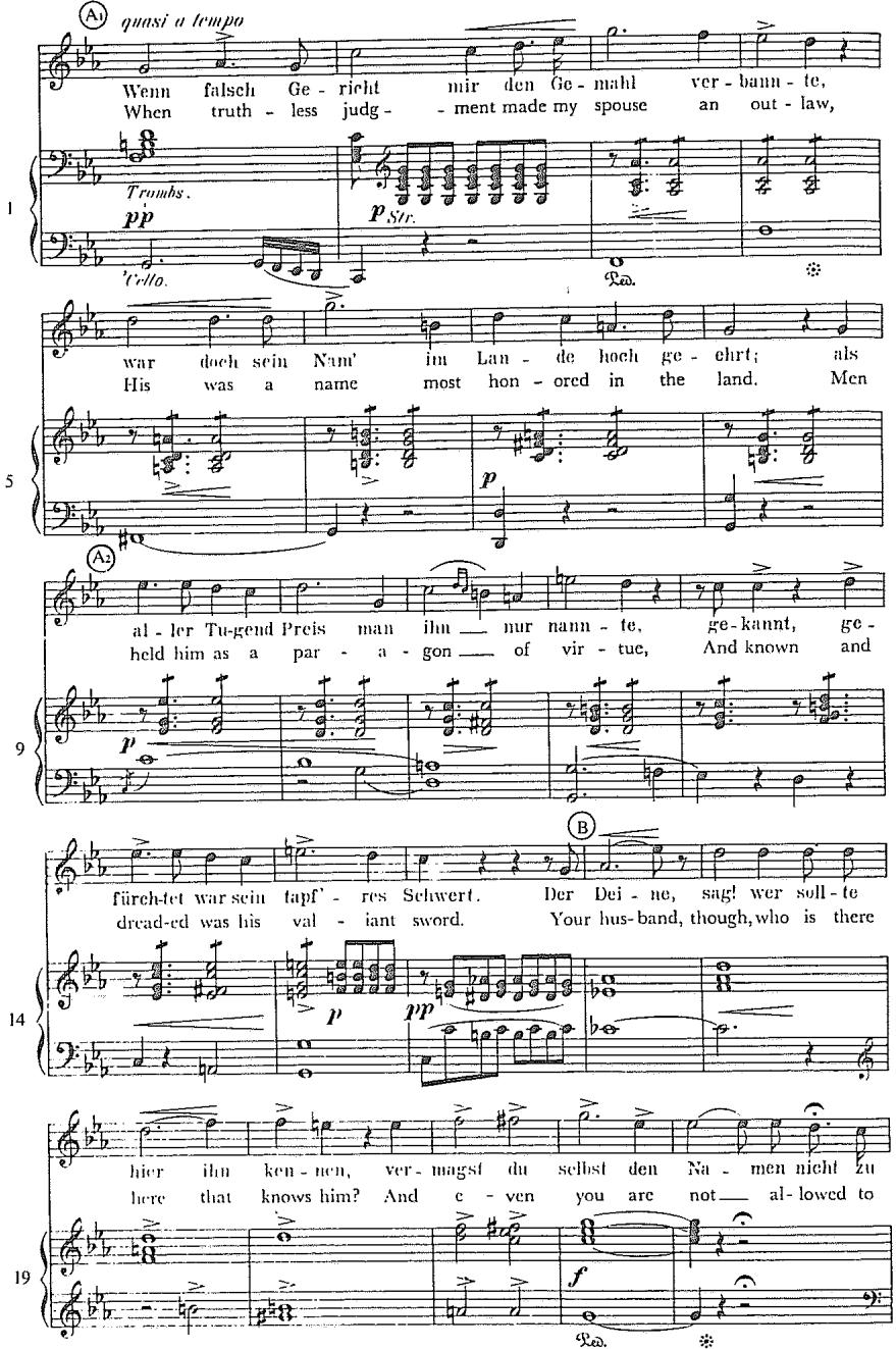 Example 8.23. Lohengrin, Act II, Scene 4 (excerpt)