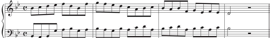 I made up the soprano first, then improvised the bass to go with it