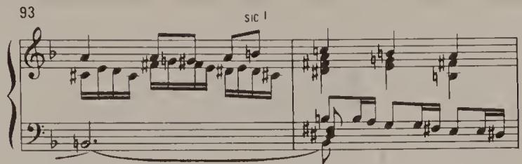 Ex. 9.4. Chromatic Fugue, bars 93–4, ed. Bülow
