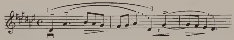 Ex. 10.16；which is heard for the first time in bar 30 (Ex. 10.18a), it is noteworthy that Bach was certainly not concerned to achieve a ‘mathematically exact’ mirror image; the ‘correct’ version is shown in Ex. 10.18b. As far as Bach was concerned, harmonic coherence and logic were more important than a strict adherence to abstract techniques. Here he was obviously concerned to elaborate the key of F sharp major. Both this and the inversion of the subject have the effect of light in chiaroscuro, particularly the upward line (c#–d#–e#–f#) at the end of the inverted subject, which is in direct contrast to the original.